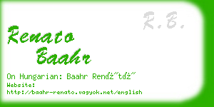 renato baahr business card